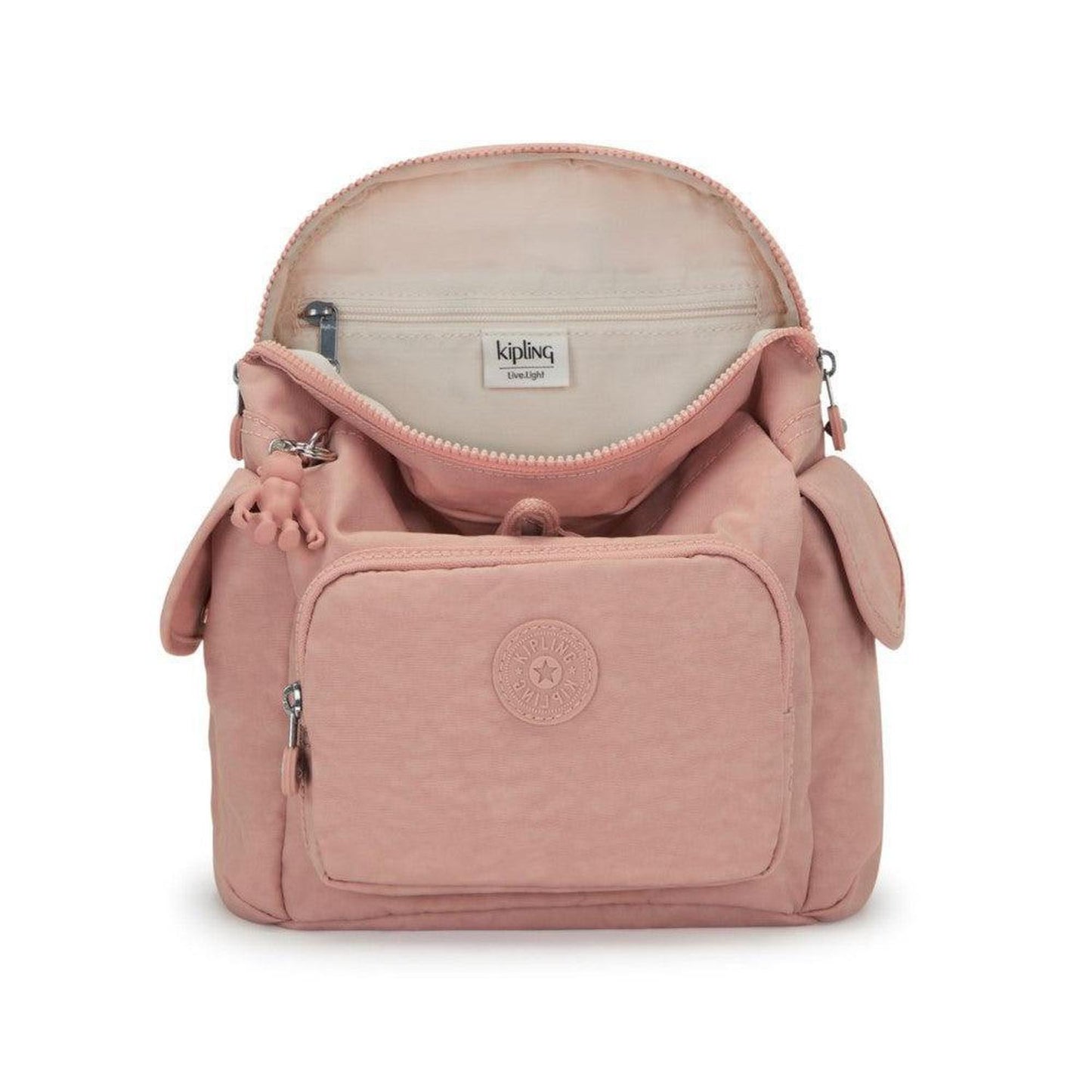 Kipling City Pack Mini Backpack | Tender Rose Blush - Shop the Kipling City Pack Mini in Tender Rose. Stylish, compact, water-resistant, and features multiple pockets with a secure magnetic and drawstring closure. Buy Now at Sacred Remedy