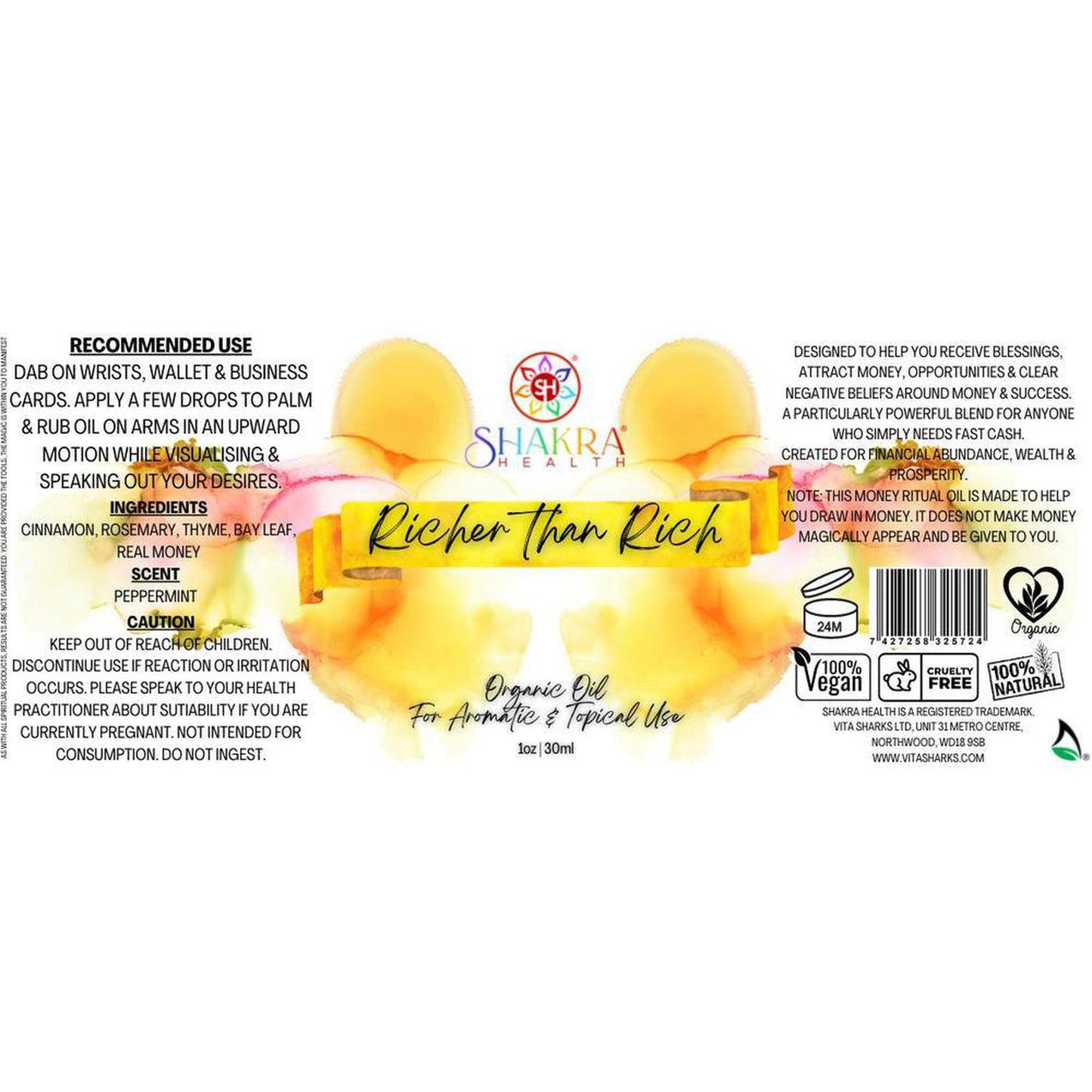 Richer Than Rich Manifestation Oil | Wealth & Prosperity - Reiki-charged Manifestation Ritual Oil for wealth & prosperity. Organic, vegan blend helps attract money & clear negative beliefs. Peppermint scented. Buy Now at Sacred Remedy