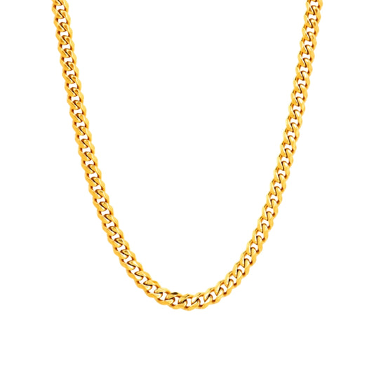 18K Gold Plated Chain | Waterproof & Tarnish-Proof Necklace - Shop our 18K Gold Plated Chain. A durable, waterproof, and hypoallergenic 316L stainless steel necklace. Tarnish-proof and perfect for sensitive skin! Buy Now at Sacred Remedy