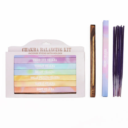 7 Chakra Incense Sticks Gift Set - 70 Sticks with Holder - Harmonise your energy with our 7 Chakra Incense Sticks Gift Set. 70 natural scented sticks with wooden holder for yoga and meditation. Buy now! Buy Now at Sacred Remedy