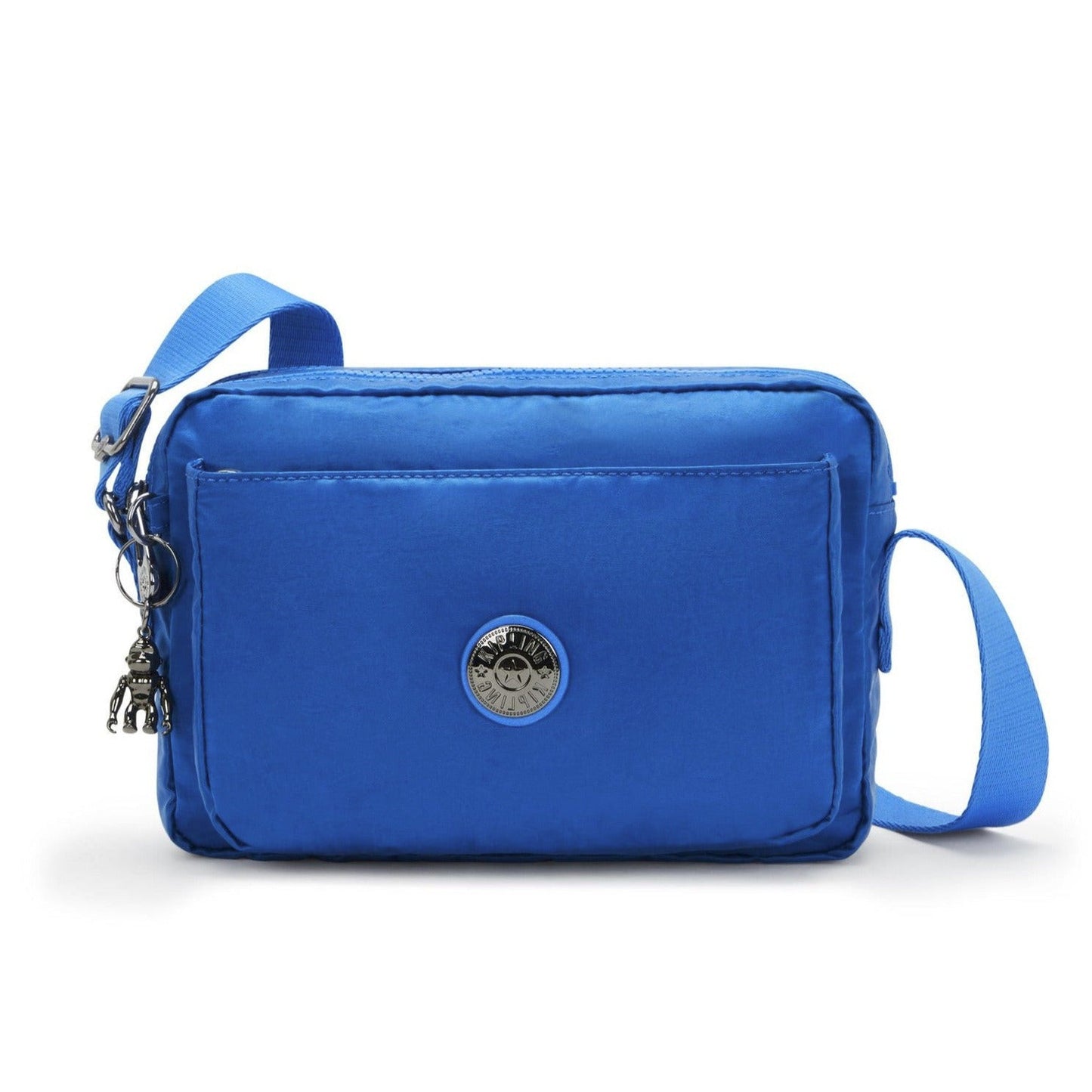 Buy Kipling Abanu M Crossbody Shoulder Bag | Satin Blue Handbag - Discover the perfect everyday companion with the Kipling Abanu M crossbody bag in stunning satin blue. This versatile shoulder bag offers ample space for essentials while maintaining a sleek, stylish look. Crafted with Kipling's signature lightweight and durable material, it's the ideal accessory for any occasion. at Sacred Remedy Online