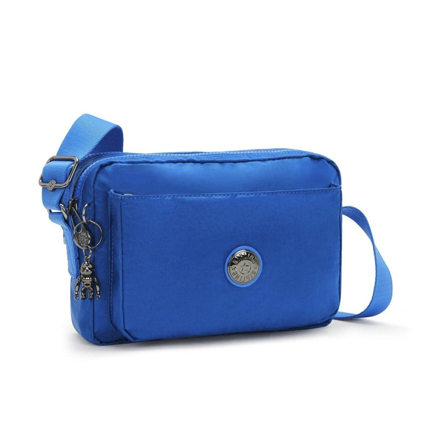 Kipling Abanu M Crossbody Shoulder Bag | Satin Blue Handbag - Discover the perfect everyday companion with the Kipling Abanu M crossbody bag in stunning satin blue. This versatile shoulder bag offers ample space for essentials while maintaining a sleek, stylish look. Crafted with Kipling's signature lightweight and durable material, it's the ideal accessory for any occasion. Buy Now at Sacred Remedy