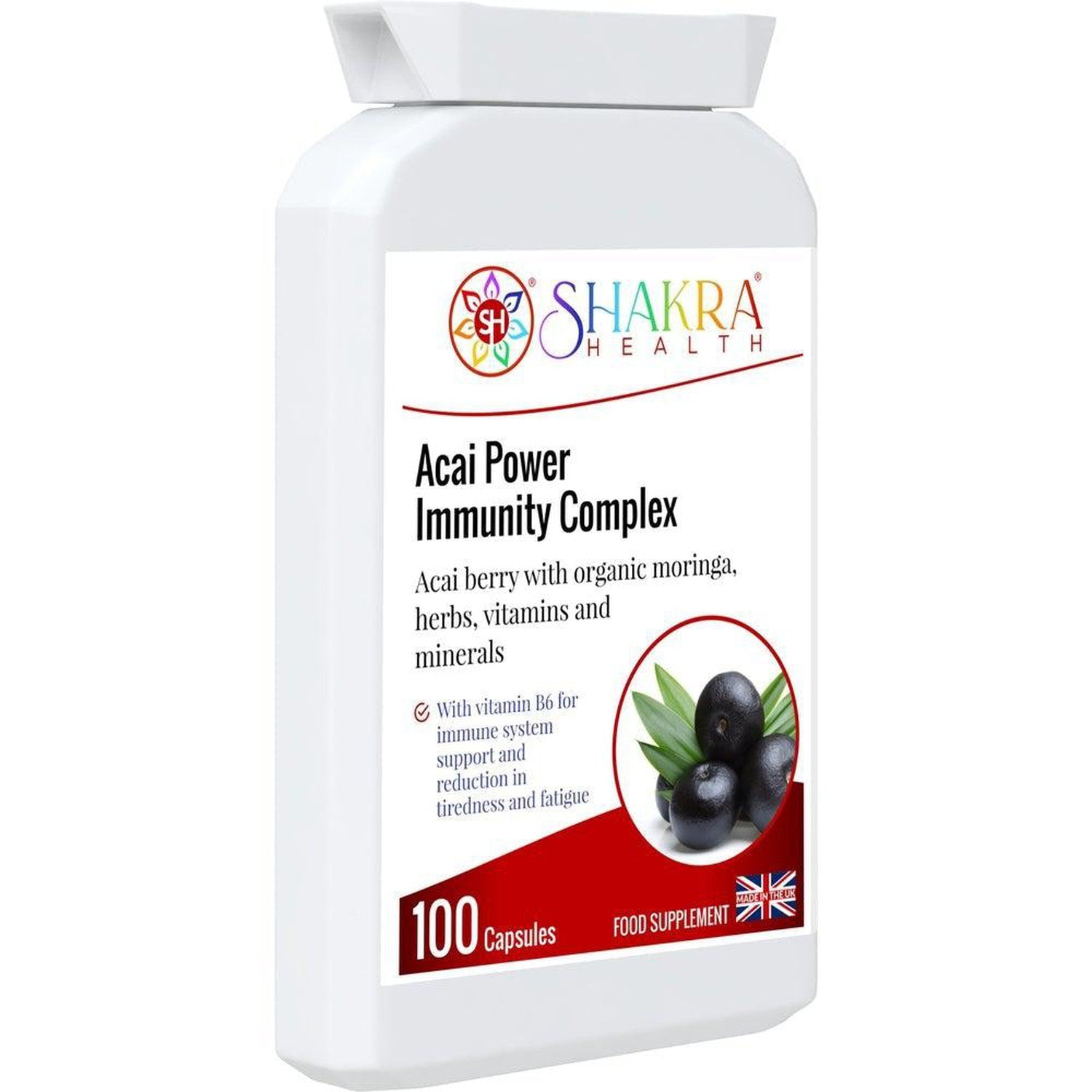 Acai Power Immunity Complex Capsules | Third Eye Chakra Support - Experience holistic health with our Acai Power Immunity Complex. This unique formula combines the antioxidant power of acai berries with targeted support for your immune system and third eye chakra. Enhance your overall well-being with this natural supplement. Buy Now at Sacred Remedy