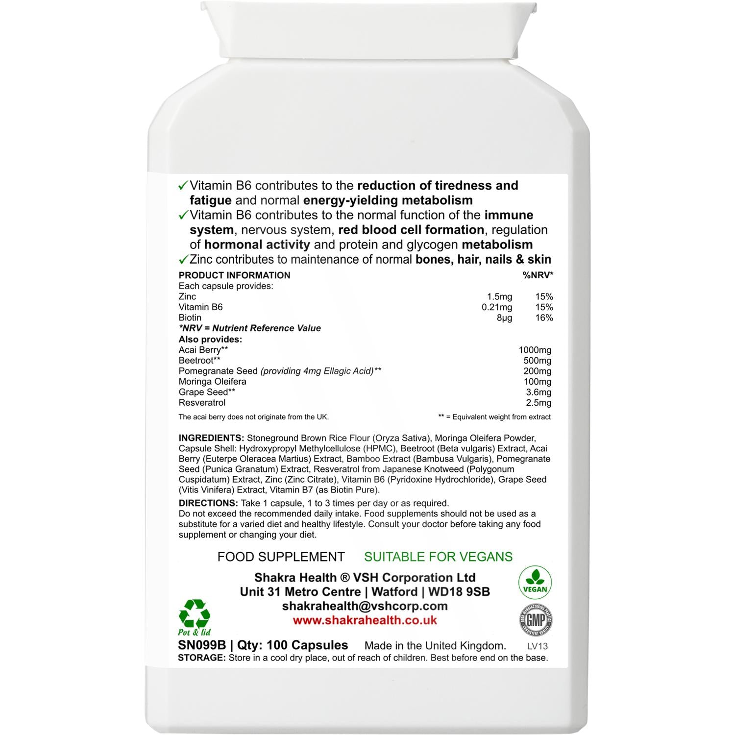 Acai Power Immunity Complex Capsules | Third Eye Chakra Support - Experience holistic health with our Acai Power Immunity Complex. This unique formula combines the antioxidant power of acai berries with targeted support for your immune system and third eye chakra. Enhance your overall well-being with this natural supplement. Buy Now at Sacred Remedy