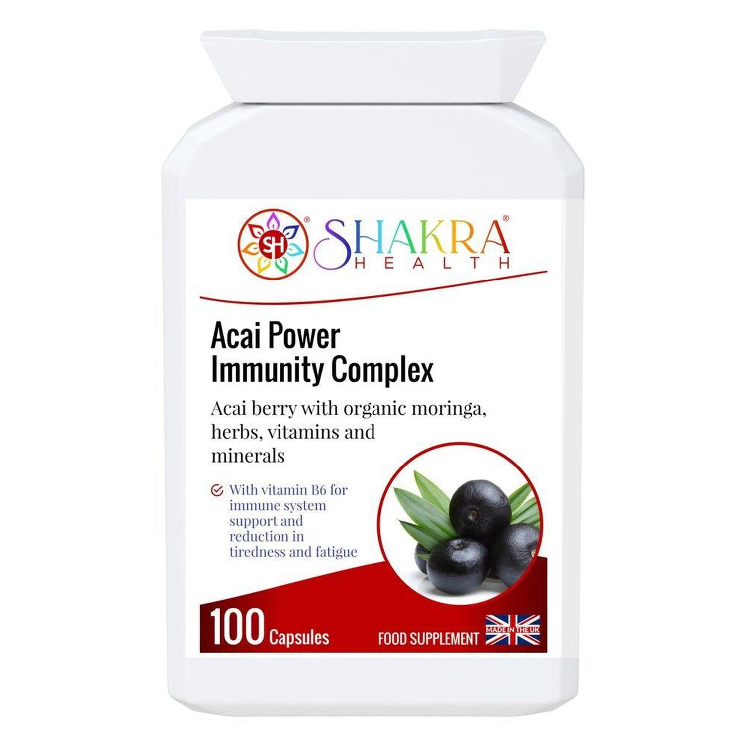 Acai Power Immunity Complex Capsules | Third Eye Chakra Support - Experience holistic health with our Acai Power Immunity Complex. This unique formula combines the antioxidant power of acai berries with targeted support for your immune system and third eye chakra. Enhance your overall well-being with this natural supplement. Buy Now at Sacred Remedy