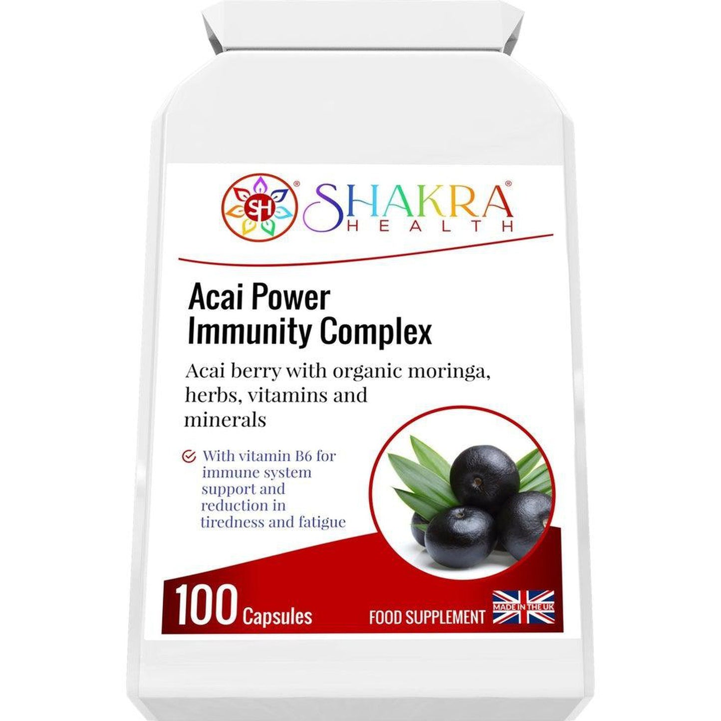 Buy Acai Power Immunity Complex Capsules | Third Eye Chakra Support - Experience holistic health with our Acai Power Immunity Complex. This unique formula combines the antioxidant power of acai berries with targeted support for your immune system and third eye chakra. Enhance your overall well-being with this natural supplement. at Sacred Remedy Online