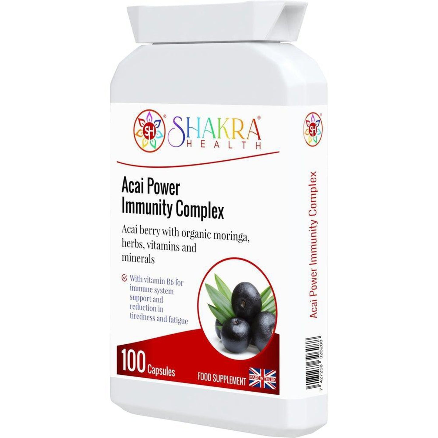 Buy Acai Power Immunity Complex Capsules | Third Eye Chakra Support - Experience holistic health with our Acai Power Immunity Complex. This unique formula combines the antioxidant power of acai berries with targeted support for your immune system and third eye chakra. Enhance your overall well-being with this natural supplement. at Sacred Remedy Online