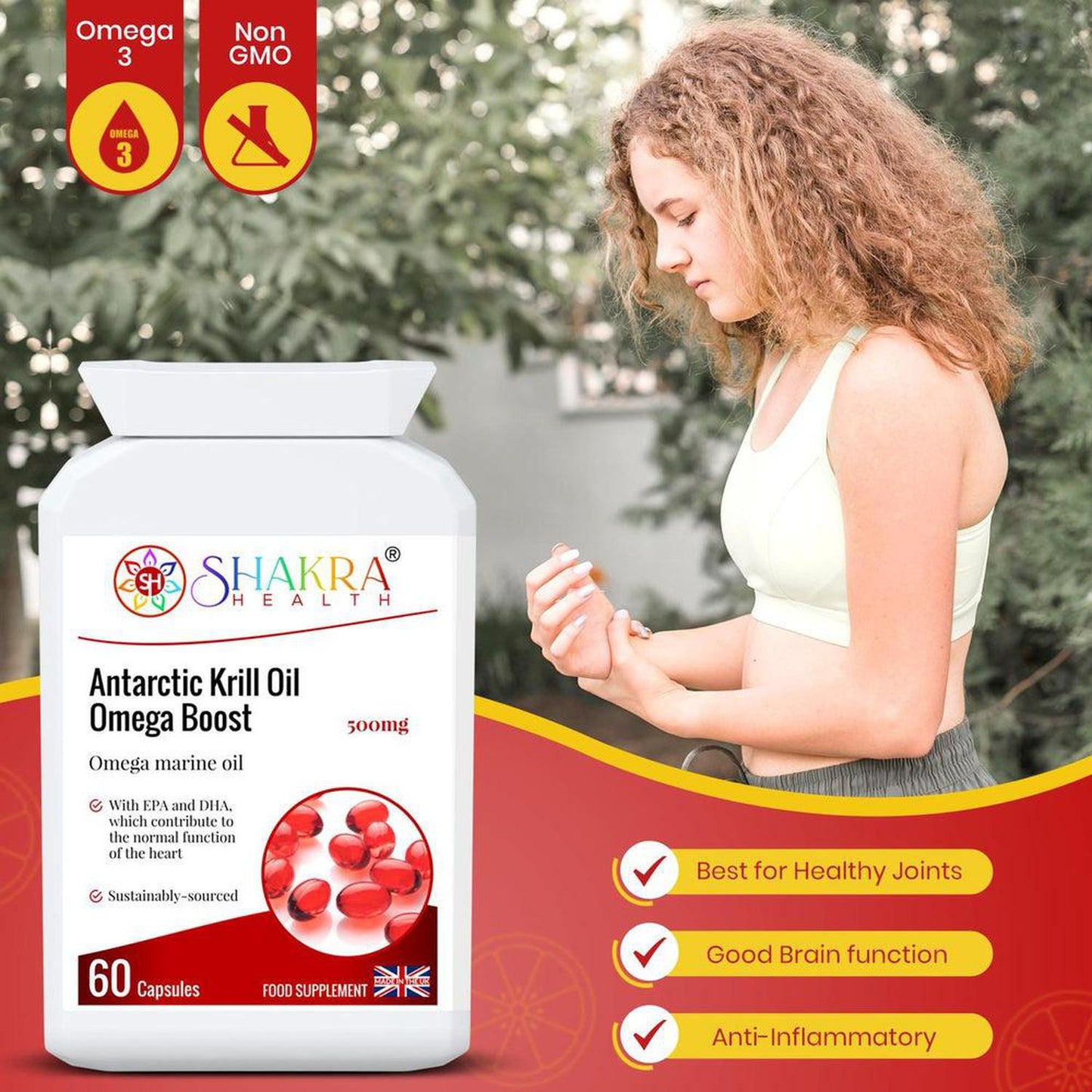 Antarctic Krill Oil Omega Boost Capsules - A Source of Omega 3 - Experience the ocean's bounty with Antarctic Krill Oil Omega Boost Capsules. Packed with essential omega-3 fatty acids, this supplement may support heart health, brain function, and joint comfort. Our pure krill oil formula offers potential absorption benefits compared to traditional fish oil. Buy Now at Sacred Remedy