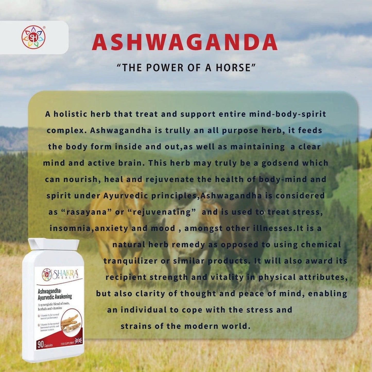 Buy Ashwagandha: Ayurvedic Awakening | Adaptogenic Adrenal Formula - Discover the power of Ashwagandha, a potent adaptogen revered in Ayurvedic medicine for centuries. Our premium Ashwagandha supplement supports stress management, promotes relaxation, and enhances overall well-being. Experience the transformative benefits of this ancient herb and unlock your inner balance. at Sacred Remedy Online