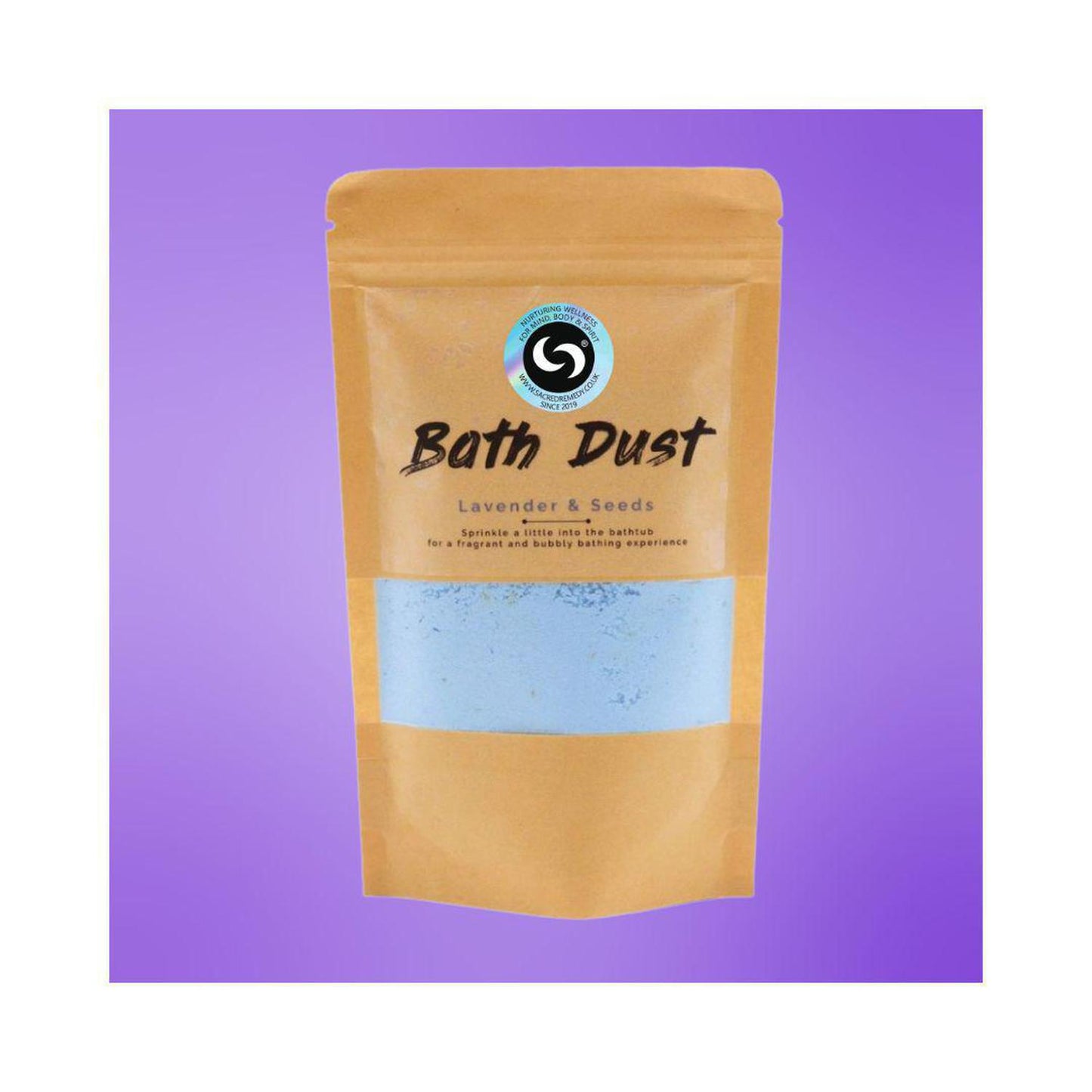 Lavender & Seed Bath Dust - Soothing Relaxation for Your Skin - Indulge in pure bliss with our Lavender & Seed Bath Dust. This luxurious blend of calming lavender and exfoliating seeds transforms your bath into a spa-like retreat. Nourish your skin, soothe your senses, and escape the stresses of the day. Buy Now at Sacred Remedy