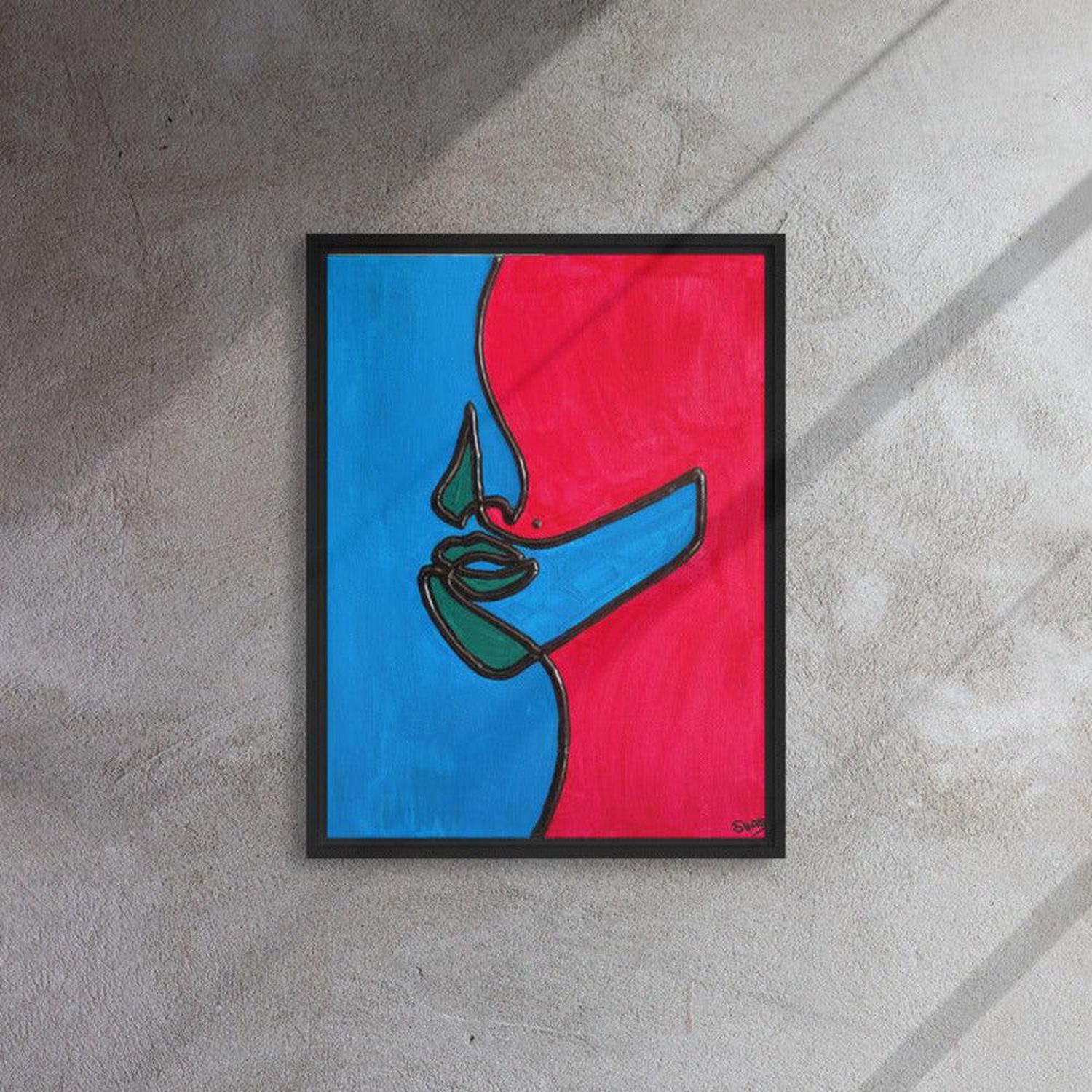 Original 'Beauty Spot' Contemporary Abstract Art Painting - Unique 10x8" hand-painted abstract canvas 'Beauty Spot' by a London artist. Single original piece, modern feminine beauty wall art. Includes COA. Buy Now at Sacred Remedy