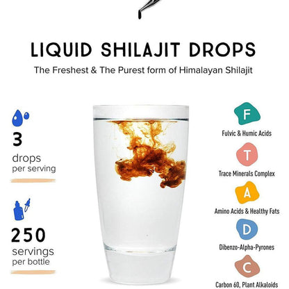 Black Diamond Liquid Shilajit Drops 50ml | 16,000 ft Himalayan - Pure Black Diamond Liquid Shilajit (85+ minerals). Sourced at 16,000 ft for energy, cognition, and hormone balance. Patented filtration, vegan. Buy Now at Sacred Remedy