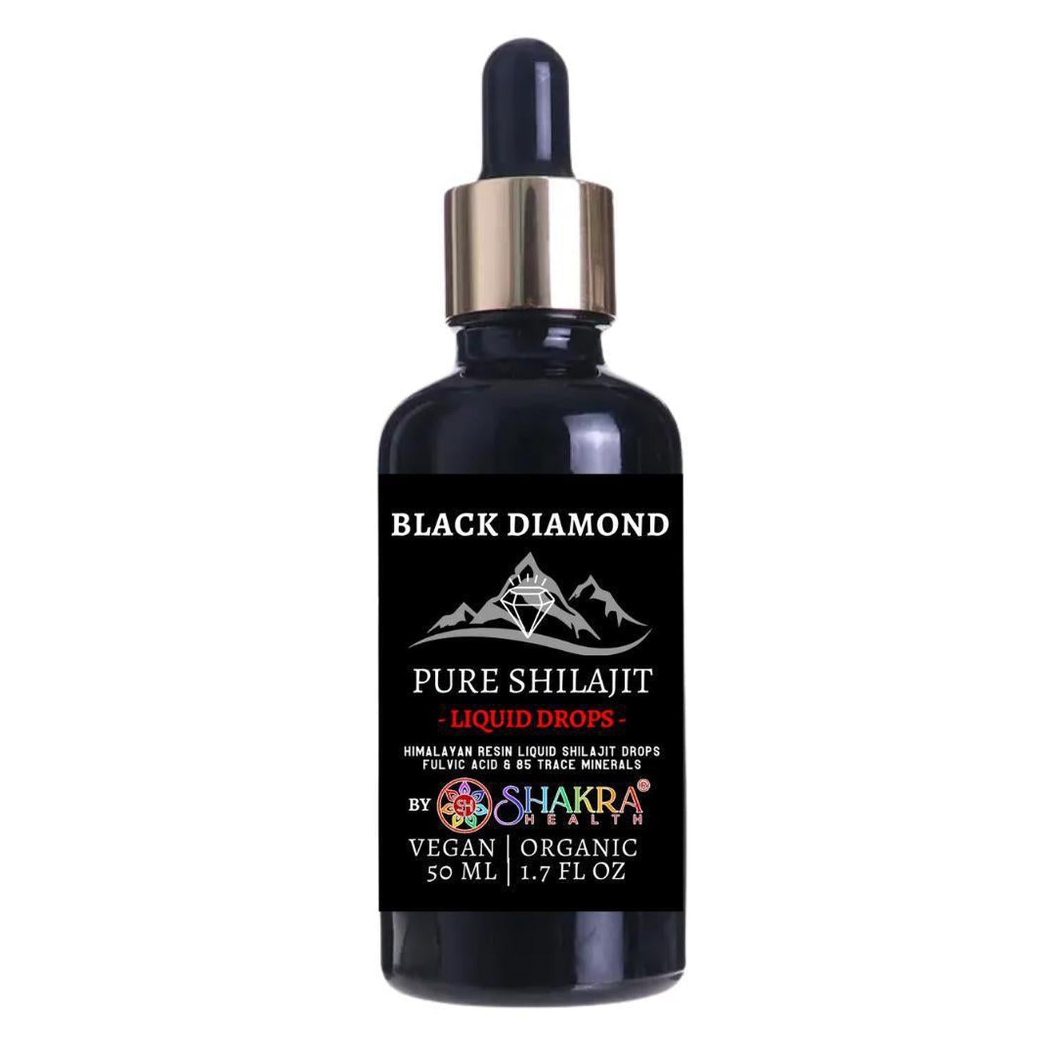Black Diamond Liquid Shilajit Drops 50ml | 16,000 ft Himalayan - Pure Black Diamond Liquid Shilajit (85+ minerals). Sourced at 16,000 ft for energy, cognition, and hormone balance. Patented filtration, vegan. Buy Now at Sacred Remedy