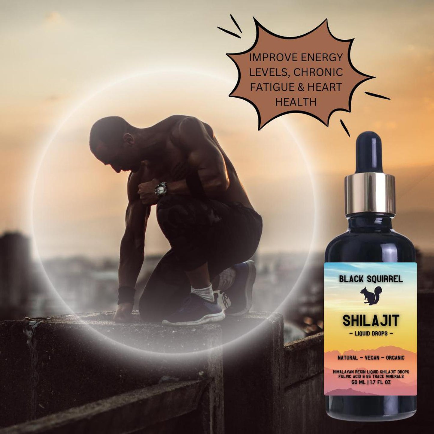 Black Squirrel Shilajit Liquid - Pure Himalayan Extract - High Strength, Himalayan Liquid Drops 50ml with Dropper. Authentic, Fulvic Acid & Natural Trace Mineral Complex. Organic Experience the power of nature with Black Squirrel Himalayan Shilajit Liquid. Our premium formula delivers a concentrated source of essential nutrients. Pure, potent, and sourced from the Himalayas. Buy Now at Sacred Remedy