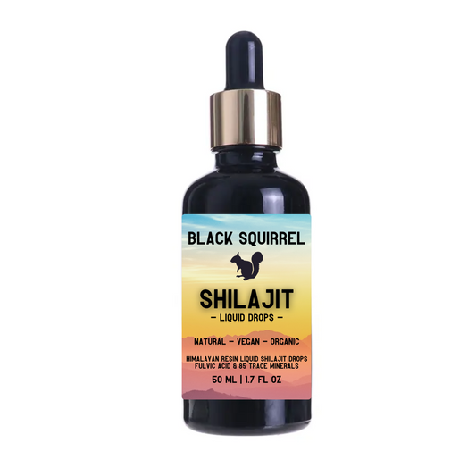 Buy Black Squirrel Shilajit Liquid - Pure Himalayan Extract - High Strength, Himalayan Liquid Drops 50ml with Dropper. Authentic, Fulvic Acid & Natural Trace Mineral Complex. Organic Experience the power of nature with Black Squirrel Himalayan Shilajit Liquid. Our premium formula delivers a concentrated source of essential nutrients. Pure, potent, and sourced from the Himalayas. at Sacred Remedy Online