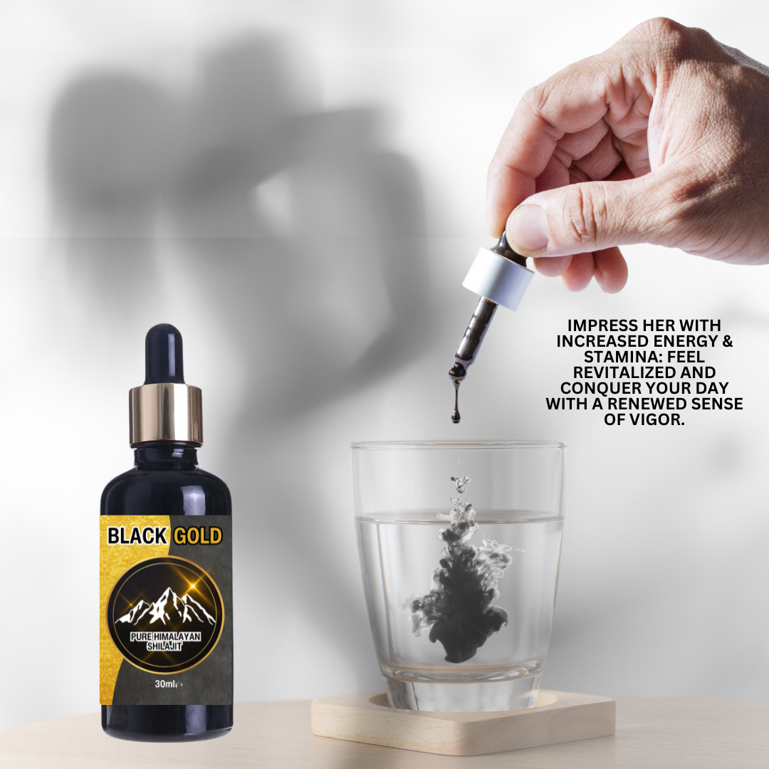 Buy Black Gold Himalayan Shilajit Liquid Drops - Pure Energy Boost [30ml] - Experience Black Gold Himalayan Shilajit Liquid Drops. Our premium formula delivers essential nutrients for increased energy, vitality, and overall well-being. Pure, potent, and easy to use. Premium fulvic acid & trace mineral food supplement. 100% Pure Extract; No fillers, No Binders, No Flow Agents. at Sacred Remedy Online