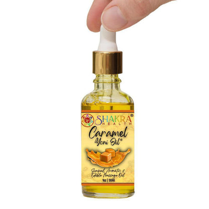 Caramel Yoni Oil | Organic Intimate Care, Massage & Beard Oil - Organic, caramel-flavoured Yoni & Body Oil. pH balancing for intimate comfort, excellent for massage, beard care, and pleasure. Natural & Vegan. Buy Now at Sacred Remedy