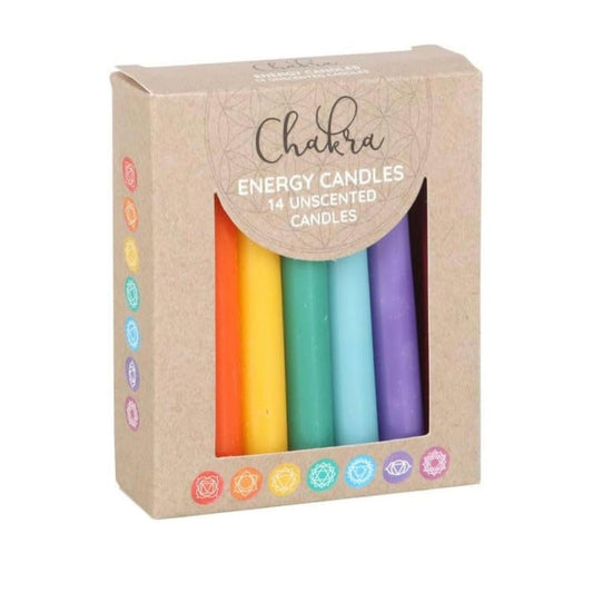 14 Chakra Candle Set | Natural Soy Wax | Long-Lasting Burn - Enhance your meditation and aromatherapy practices with our 14-pack chakra candle set. Each candle targets specific chakras to promote healing, relaxation, and spiritual growth. Buy Now at Sacred Remedy