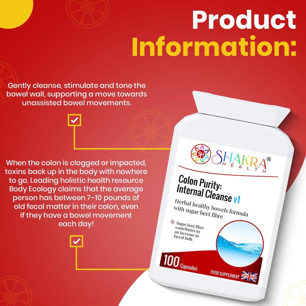 Buy Colon Purity: Internal Cleanse v1 | Powerful Colon Cleanser - Regular colon cleansing is such an important part of a healthier you. The sugar beet fibre in this formula, in particular, contributes to an increase in at Sacred Remedy Online