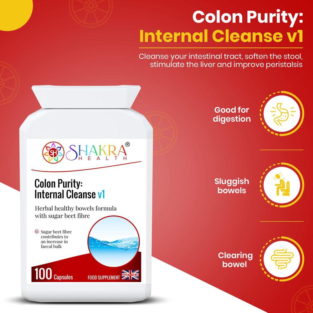 Buy Colon Purity: Internal Cleanse v1 | Powerful Colon Cleanser - Regular colon cleansing is such an important part of a healthier you. The sugar beet fibre in this formula, in particular, contributes to an increase in at Sacred Remedy Online