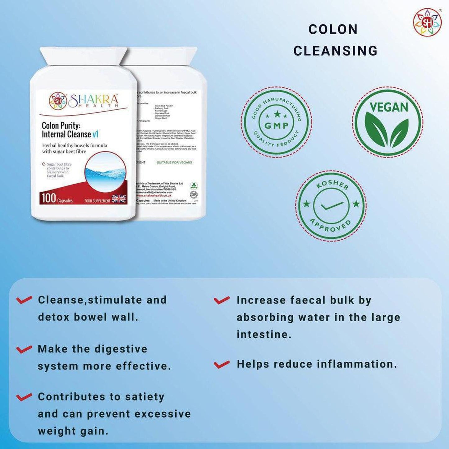 Colon Purity: Internal Cleanse v1 | Powerful Colon Cleanser - Regular colon cleansing is such an important part of a healthier you. The sugar beet fibre in this formula, in particular, contributes to an increase in Buy Now at Sacred Remedy