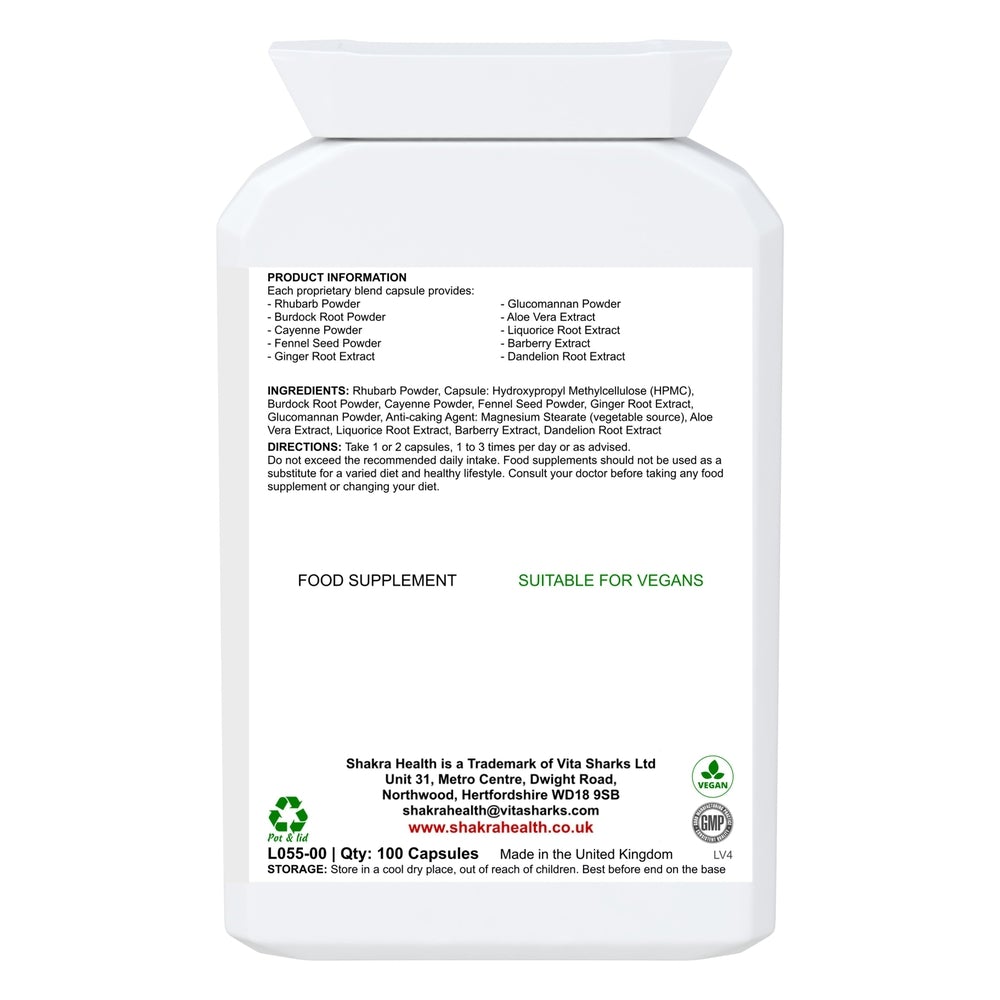 Buy Colon Purity: Internal Cleanse v2 | Gentle Cleanser to Support - Contains a range of active herbal ingredients which help to cleanse the intestinal tract, soften the stool, stimulate the liver and improve peristalsis. at Sacred Remedy Online