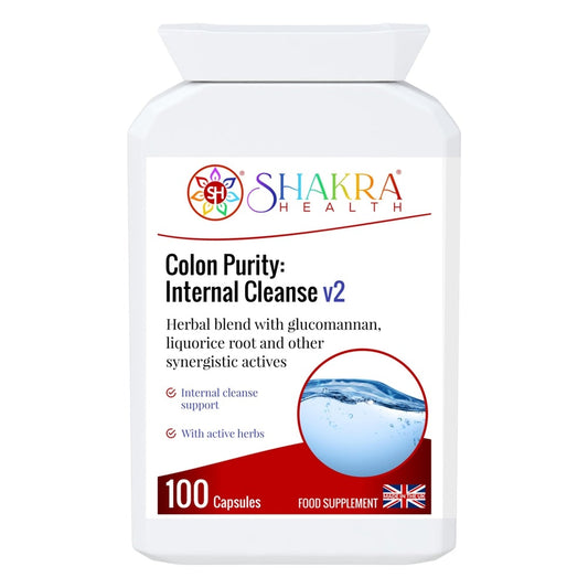 Buy Colon Purity: Internal Cleanse v2 | Gentle Cleanser to Support - Contains a range of active herbal ingredients which help to cleanse the intestinal tract, soften the stool, stimulate the liver and improve peristalsis. at Sacred Remedy Online