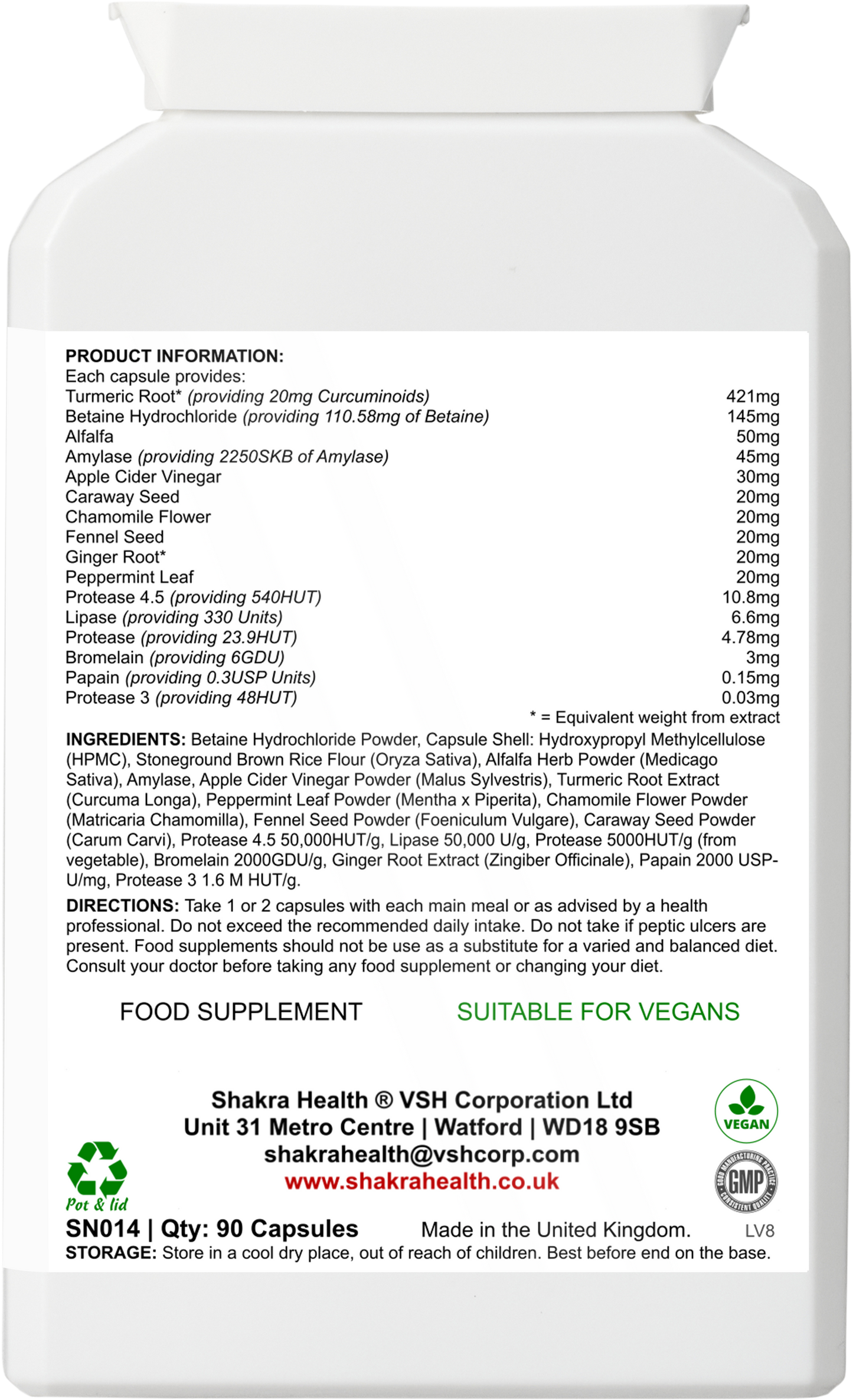 Buy Divine Digestion | Carminative, Anti-Spasmodic & Gut-Soothing. High-Strength Plant Digestive Enzymes - The digestive system is also linked to a large energy center known as the Solar Plexus chakra. This is a high-strength supplement which combines a broad spectrum range of plant-derived digestive enzymes with carminative, anti-spasmodic and gut-soothing herbs. at Sacred Remedy Online