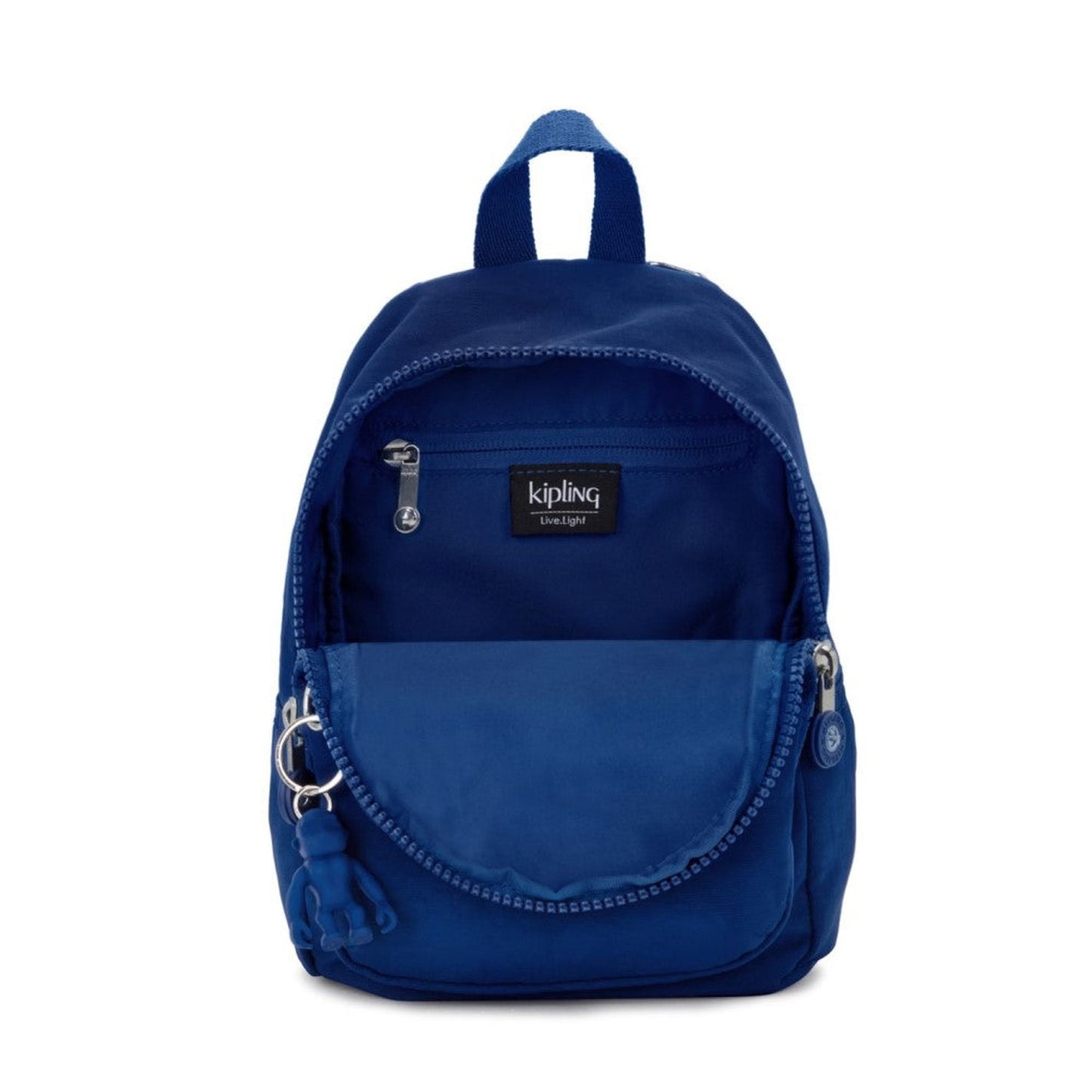 Kipling New Delia Compact Backpack | Deep Sky Blue Small - Introducing the Delia Compact Backpack by Kipling - compact, functional, and perfect for on-the-go adventures! With a zippered main compartment and additional pocket, it's perfect for daily commutes, afternoon outings, or weekend getaways. Kipling Delia Compact Backpack: Deep Sky Blue Oasis for Everyday Essentials Buy Now at Sacred Remedy