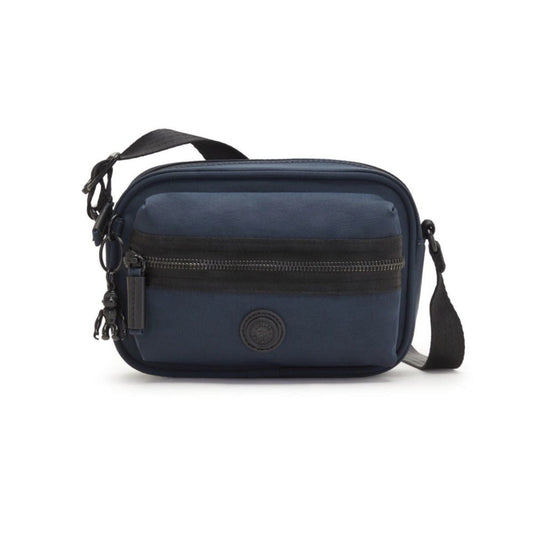 Buy Kipling Enise Small Crossbody Bag | Strong Blue Mix Handbag - Kipling Enise Crossbody Bag: Chic, Compact Style in Strong Blue Mix The Kipling Enise Crossbody Bag in Strong Blue Mix is the perfect blend of fashion and function. This sleek, boxy bag is crafted from Kipling's signature recycled nylon, making it sustainable and durable. at Sacred Remedy Online