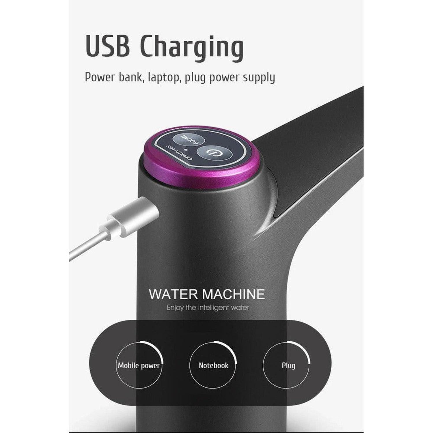 Electric Water Dispenser Tap | Portable USB Rechargeable Pump - Upgrade your hydration with our Electric Water Dispenser Tap. BPA-free, USB rechargeable, and perfect for 3-5 gallon bottles. Reduce plastic waste today. Buy Now at Sacred Remedy