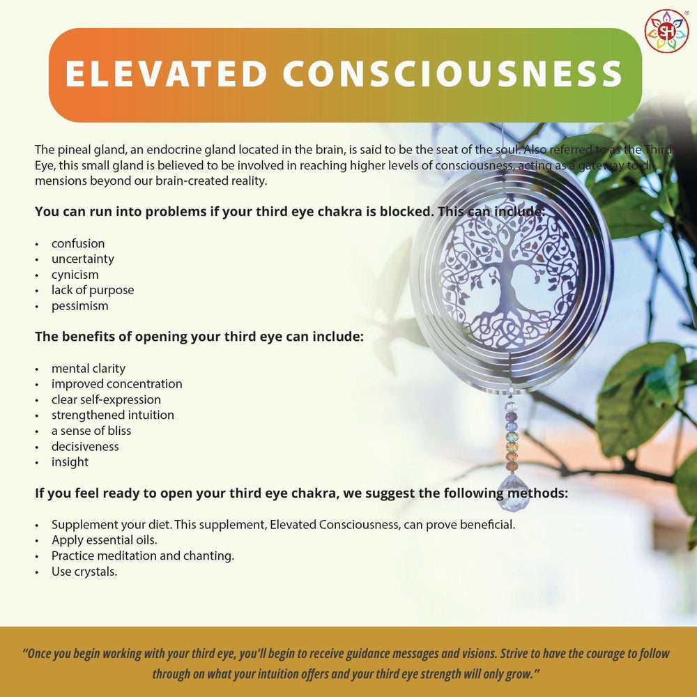 Buy Elevated Consciousness | Natural Nootropic & Brain Food Supplement by Shakra Health UK - A super-concentrated, powerful food supplement for the brain - a natural nootropic and nutritional cognitive enhancer. And more!

It contains a special combination of vitamin and mineral ingredients that support focus, concentration, mental performance, memory recall and energy levels. at Sacred Remedy Online