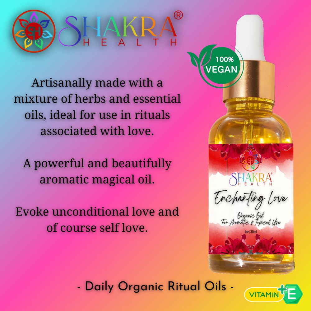 Buy Enchanting Love Ritual Massage Oil | Vegan, Organic, Natural Blend - A powerful and beautifully aromatic magical oil for all works and endeavors related to love, vitality, and passion. You will be able to see the organic ingredients clearly in the blend, including roses! Roses have the highest energetic vibration of any flower, therefore are amazing healers in love. Love Oil on your wrists and behind your ears can help draw in the one you love. at Sacred Remedy Online