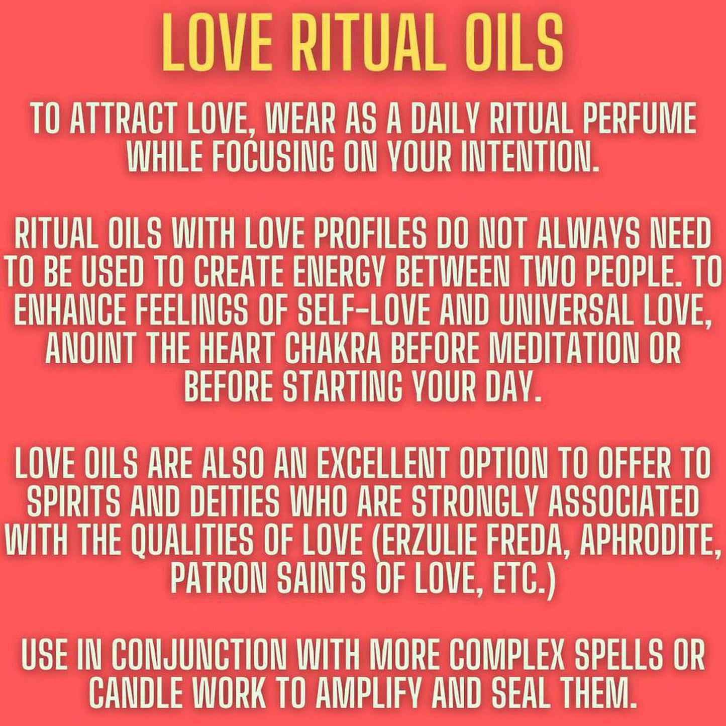 Enchanting Love Ritual Massage Oil | Vegan, Organic, Natural Blend - A powerful and beautifully aromatic magical oil for all works and endeavors related to love, vitality, and passion. You will be able to see the organic ingredients clearly in the blend, including roses! Roses have the highest energetic vibration of any flower, therefore are amazing healers in love. Love Oil on your wrists and behind your ears can help draw in the one you love. Buy Now at Sacred Remedy