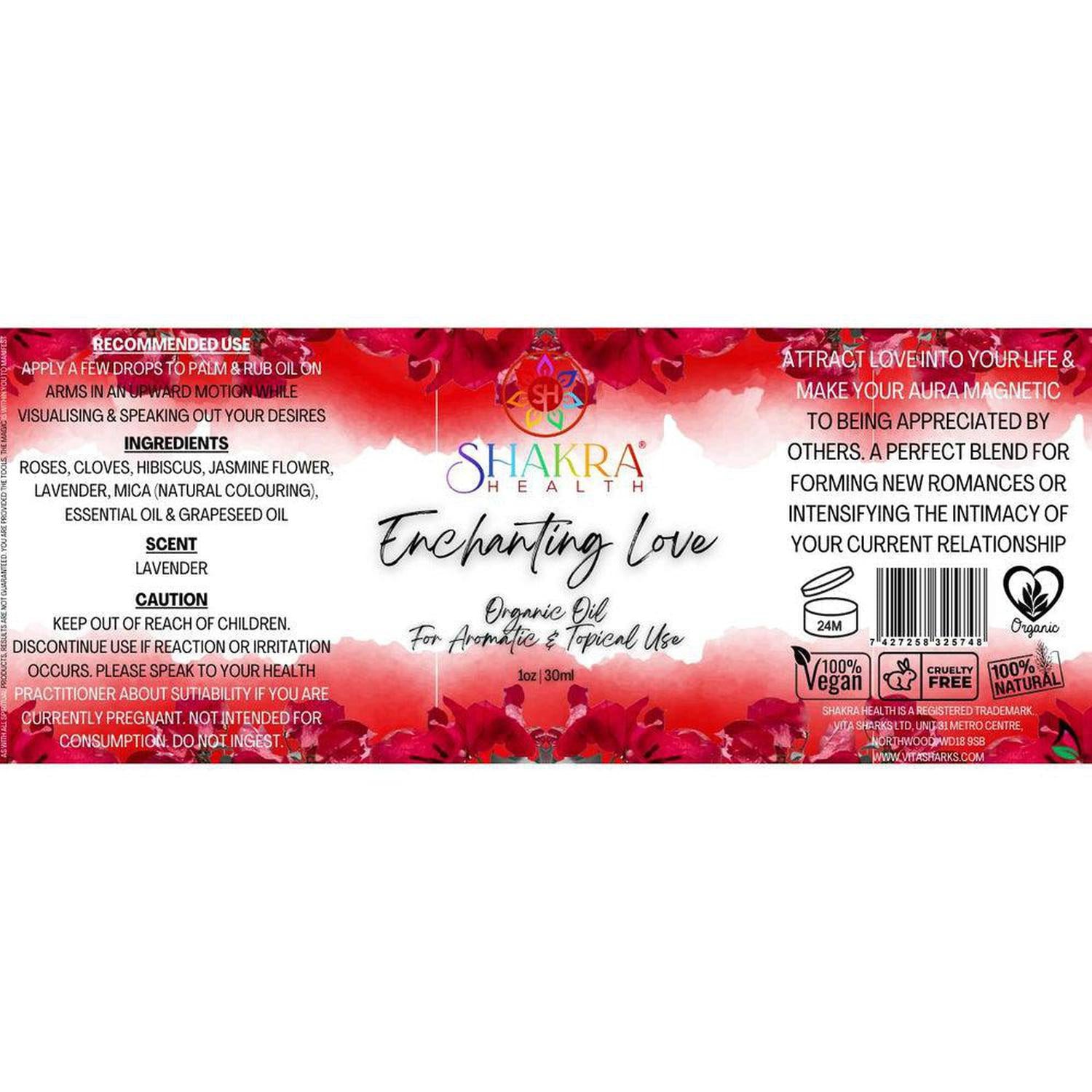 Enchanting Love Ritual Oil | Attraction, Roses, & Self-Love - Reiki-charged Love Ritual Oil with roses to attract new romance & self-love. Powerful lavender-scented blend for manifesting love, vitality & passion. Buy Now at Sacred Remedy