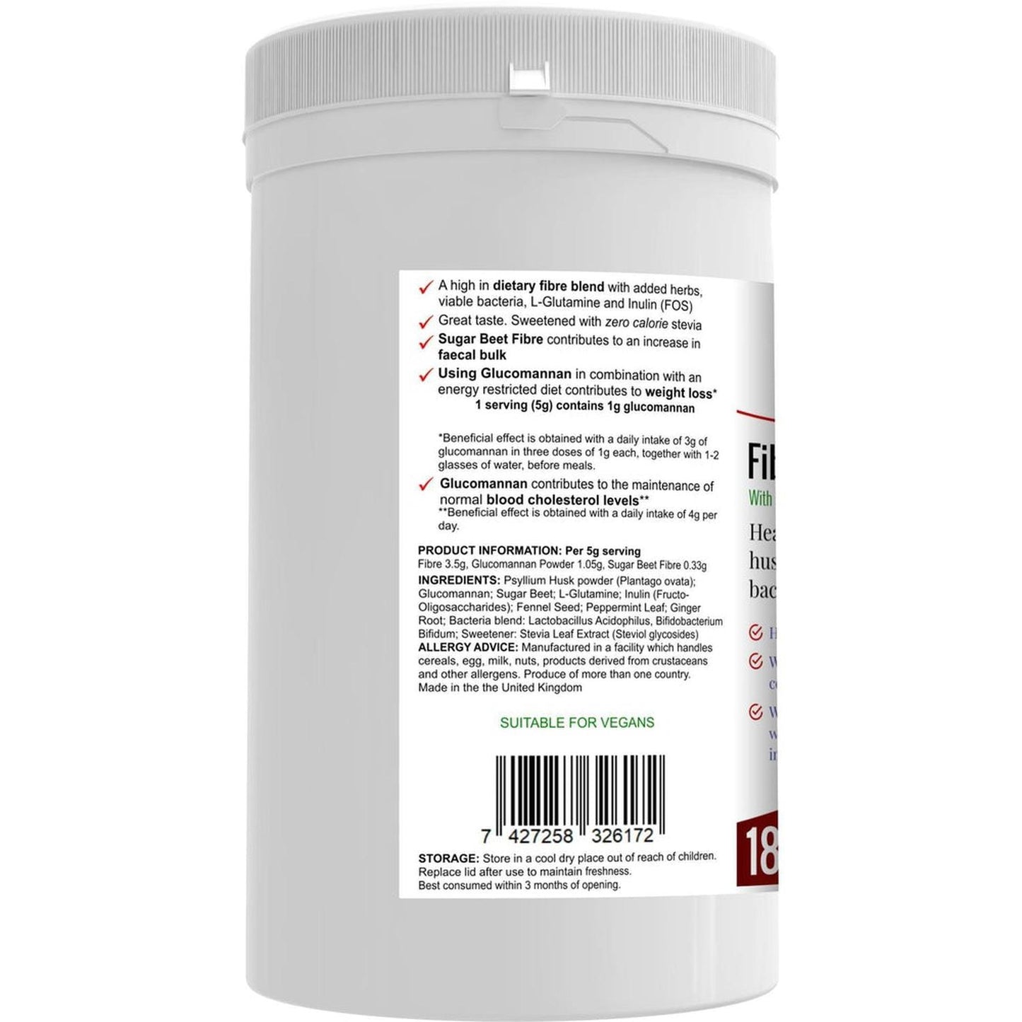 Fibre, Bulk & Body Control | Combination High-Fibre Bowel Cleanser & Weight Loss Blend - An all-in-one dietary fibre based colon cleanser, detoxification and weight loss supplement in a tasty, easy-to-take powder form - a natural solution for constipation, body waste cleansing and shape-up support with a special combination of psyllium husks, L-Glutamine, prebiotics, probiotics, gut-soothing herbs and stev Buy Now at Sacred Remedy