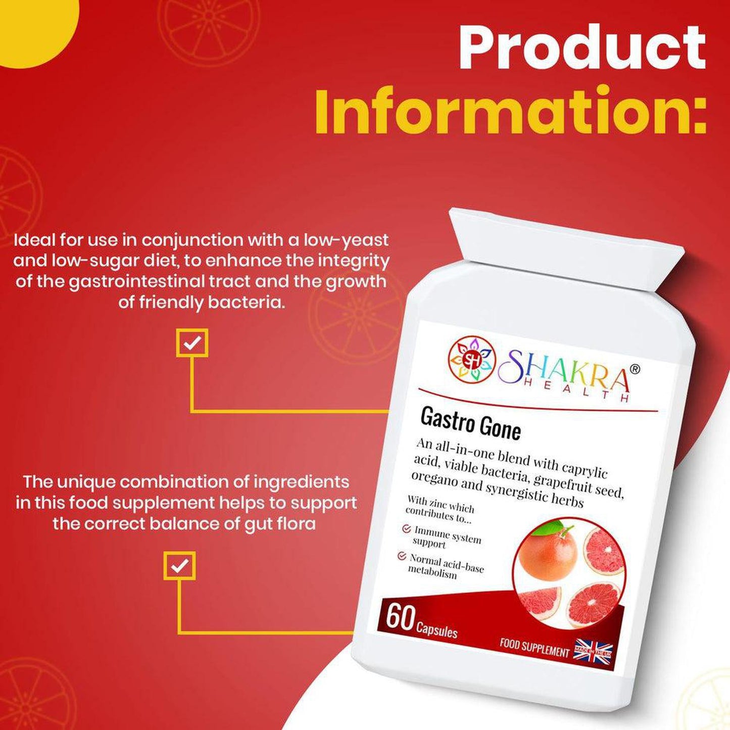 Gastro Gone | All-in-One Yeast Balance, Anti-Candida, Healthy Gut & Detox Supporting Formula - Gastro Gone is an all-in-one yeast balance, digestive health, cleanse and detox supplement. The unique combination of ingredients in this food supplement helps to support the correct balance of gut flora (bacteria and yeasts), along with the integrity of the gastrointestinal tract and the growth of friendly bacteria. Buy Now at Sacred Remedy