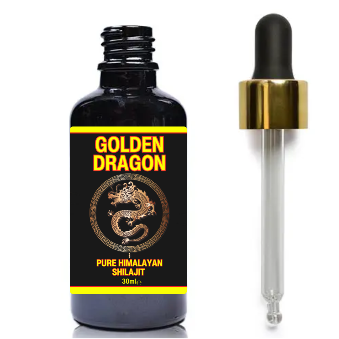 Buy Golden Dragon 30ml Himalayan Shilajit Liquid Drops Tincture Pure Mineral Resin Dropper Bottle. Potent, Ayurvedic & High Strength - Unlike cheaper alternatives, Golden Dragon Shilajit is tested against heavy metals, vapourised & extracted with nothing other than purified water & no other elements, to ensure a safe and pure product. Golden Dragon Shilajit is a plant-based mineral complex that is known to have over 85 different minerals and trace elements in an ionic and bioavailable form. Shilajit also co