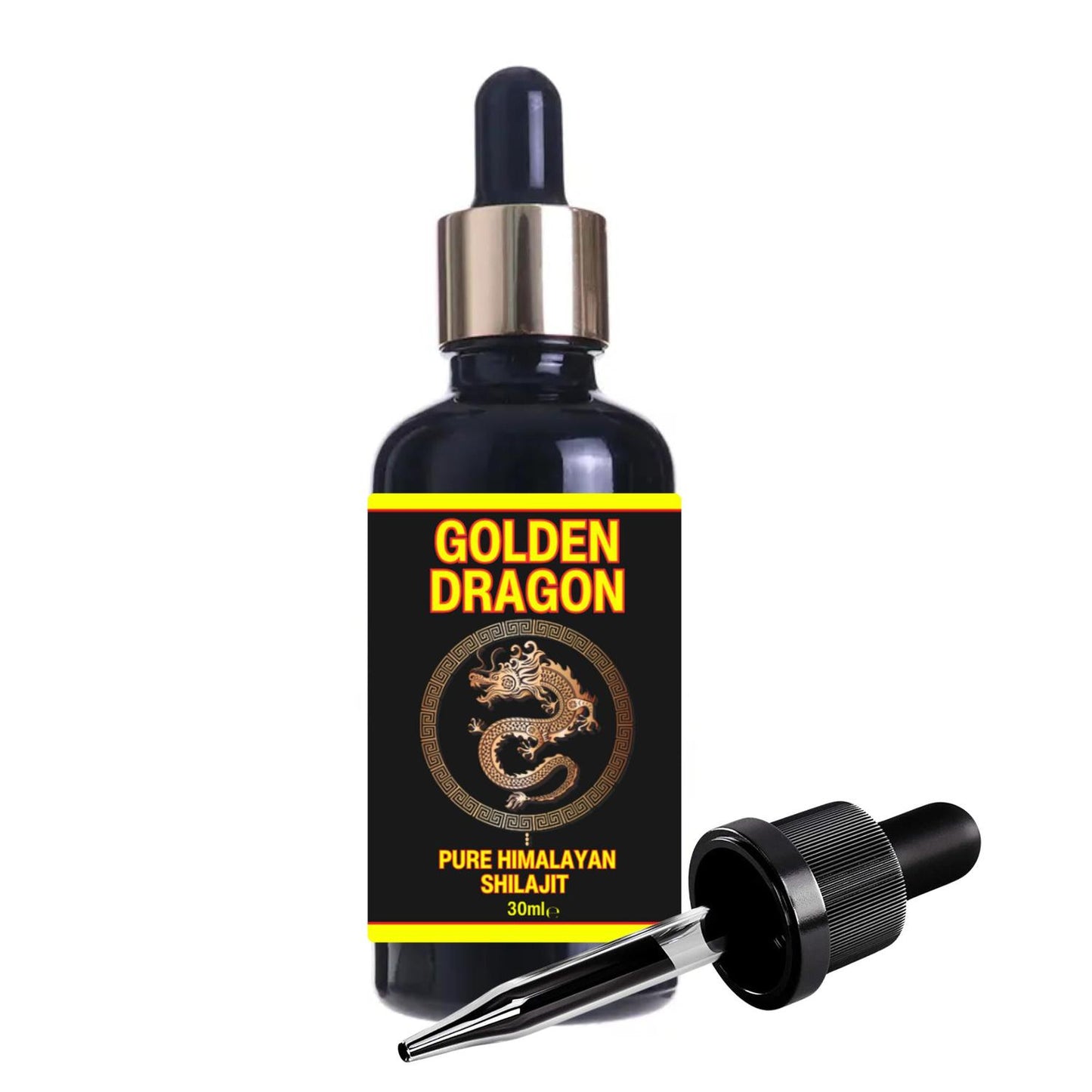 Golden Dragon 30ml Himalayan Shilajit Liquid Drops Tincture Pure Mineral Resin Dropper Bottle. Potent, Ayurvedic & High Strength - Unlike cheaper alternatives, Golden Dragon Shilajit is tested against heavy metals, vapourised & extracted with nothing other than purified water & no other elements, to ensure a safe and pure product. Golden Dragon Shilajit is a plant-based mineral complex that is known to have over 85 different minerals and trace elements in an ionic and bioavailable form. Shilajit also contai