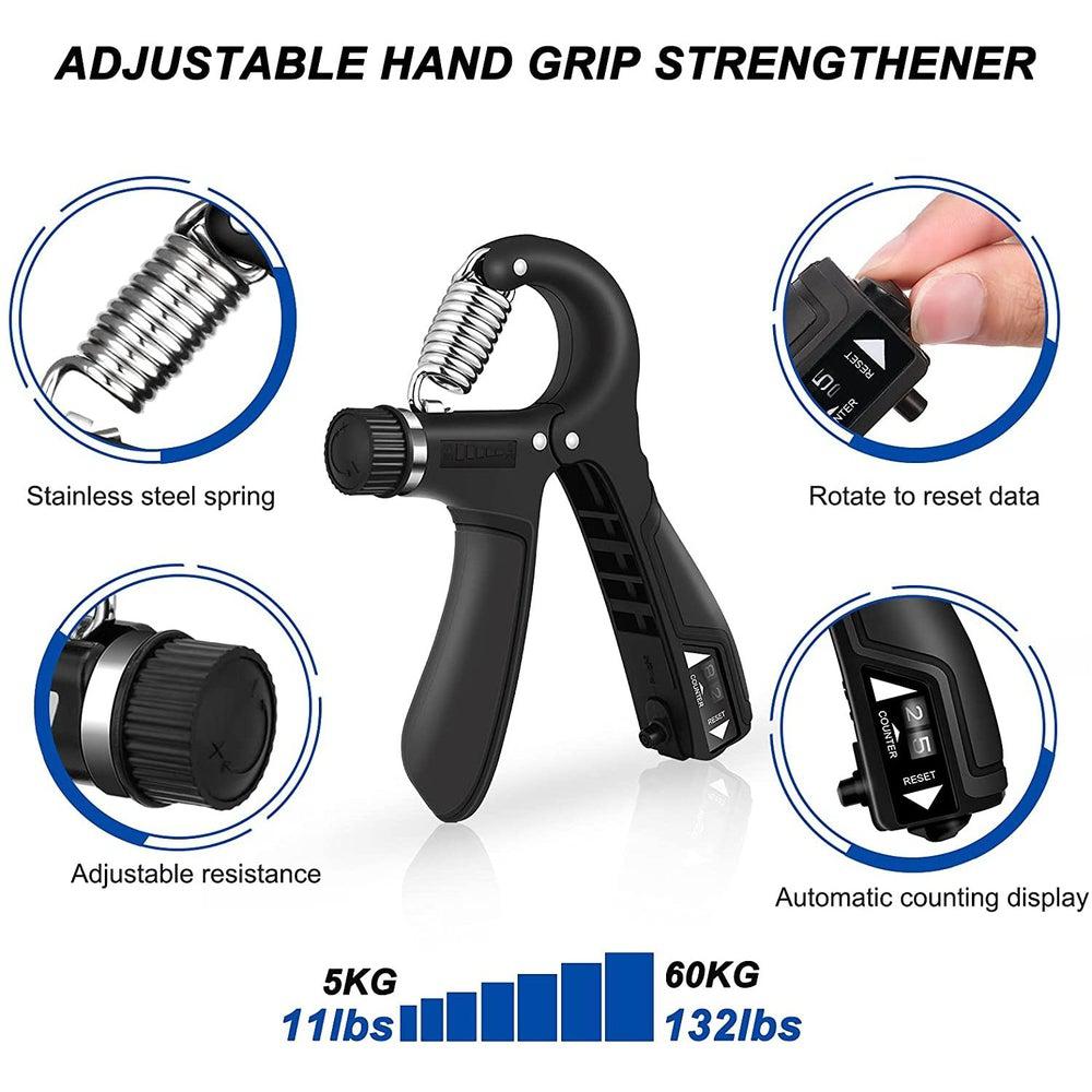 Buy Grip Strength Trainer - 5 Piece Workout Kit | Stroke Recovery Aid - Great for stroke rehabilitation and recovery. The 5 piece hand grip strengthener set targets different hand muscle groups, improves finger and hand strength and dexterity for better performance. Helping with daily exercise of hand muscles this strengthener will leave you feeling a noticeable improvement of your hand, post wrist injuries, arthritis, carpal tunnels, tendonitis, fractures, wrist fractures and tendon surgery etc. Ergonomica