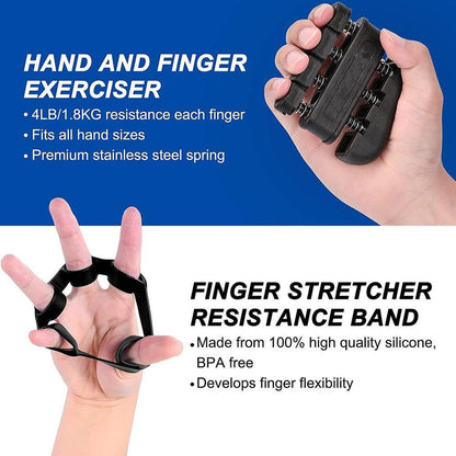 5-Piece Hand Grip Strengthener Kit | Forearm & Rehab - 5-Piece Hand Grip Kit with adjustable 5-60kg resistance & rep counter. Essential for rehab, athletes & muscle memory. Includes storage bag. Buy Now at Sacred Remedy