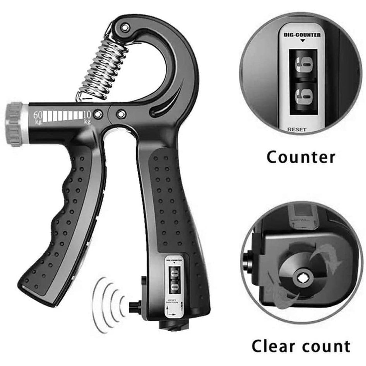 5-Piece Hand Grip Strengthener Kit | Forearm & Rehab - 5-Piece Hand Grip Kit with adjustable 5-60kg resistance & rep counter. Essential for rehab, athletes & muscle memory. Includes storage bag. Buy Now at Sacred Remedy