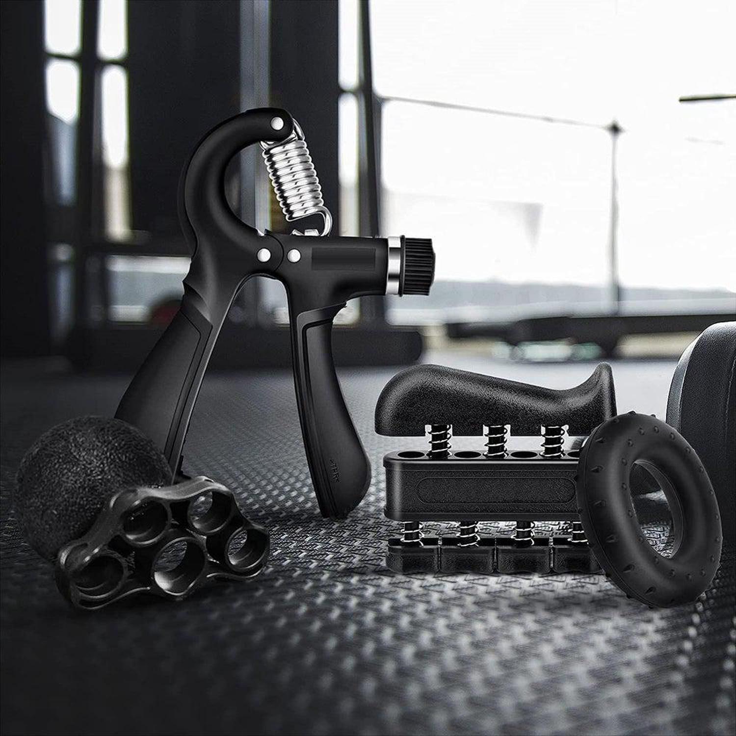 5-Piece Hand Grip Strengthener Kit | Forearm & Rehab - 5-Piece Hand Grip Kit with adjustable 5-60kg resistance & rep counter. Essential for rehab, athletes & muscle memory. Includes storage bag. Buy Now at Sacred Remedy