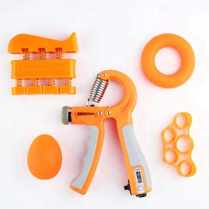 5-Piece Hand Grip Strengthener Kit | Forearm & Rehab - 5-Piece Hand Grip Kit with adjustable 5-60kg resistance & rep counter. Essential for rehab, athletes & muscle memory. Includes storage bag. Buy Now at Sacred Remedy
