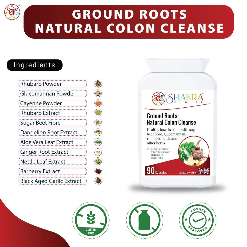 Buy Ground Roots: Natural High Strength Colon Cleanser | Fast Acting Constipation Relief - A fast-acting colon cleanser, designed for the chronically constipated in need of strong treatment for a blocked bowel. Purgatives have been combined with carminatives to prevent griping. It is also a powerful intestinal cleanser, which will "blast loose" residual intestinal congestion and get any bowel cleanse program at Sacred Remedy Online