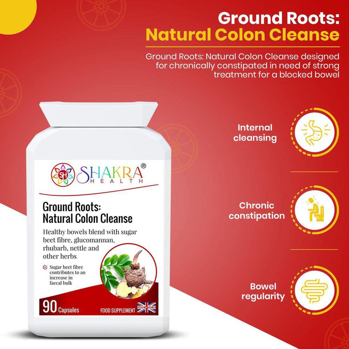 Ground Roots: Natural High Strength Colon Cleanser | Fast Acting Constipation Relief - A fast-acting colon cleanser, designed for the chronically constipated in need of strong treatment for a blocked bowel. Purgatives have been combined with carminatives to prevent griping. It is also a powerful intestinal cleanser, which will "blast loose" residual intestinal congestion and get any bowel cleanse program Buy Now at Sacred Remedy