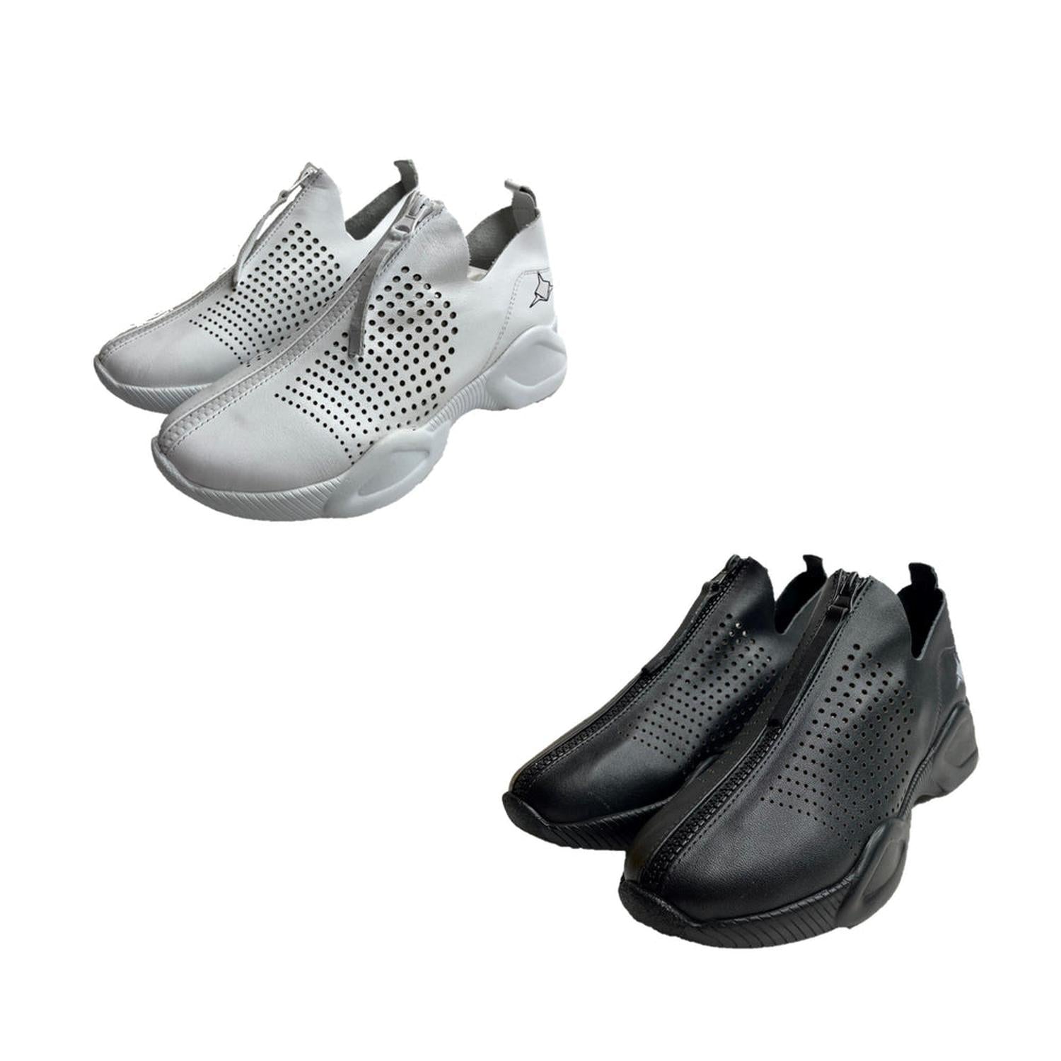 Harmony Leather Sneakers | Full Zip & Breathable Comfort - 100% Leather Harmony Sneakers offer instant, shock-absorbing comfort with a unique full-zip closure. Breathable, durable, and zero break-in needed. Buy Now at Sacred Remedy