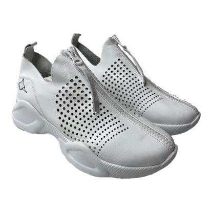 Harmony Leather Sneakers | Full Zip & Breathable Comfort - 100% Leather Harmony Sneakers offer instant, shock-absorbing comfort with a unique full-zip closure. Breathable, durable, and zero break-in needed. Buy Now at Sacred Remedy