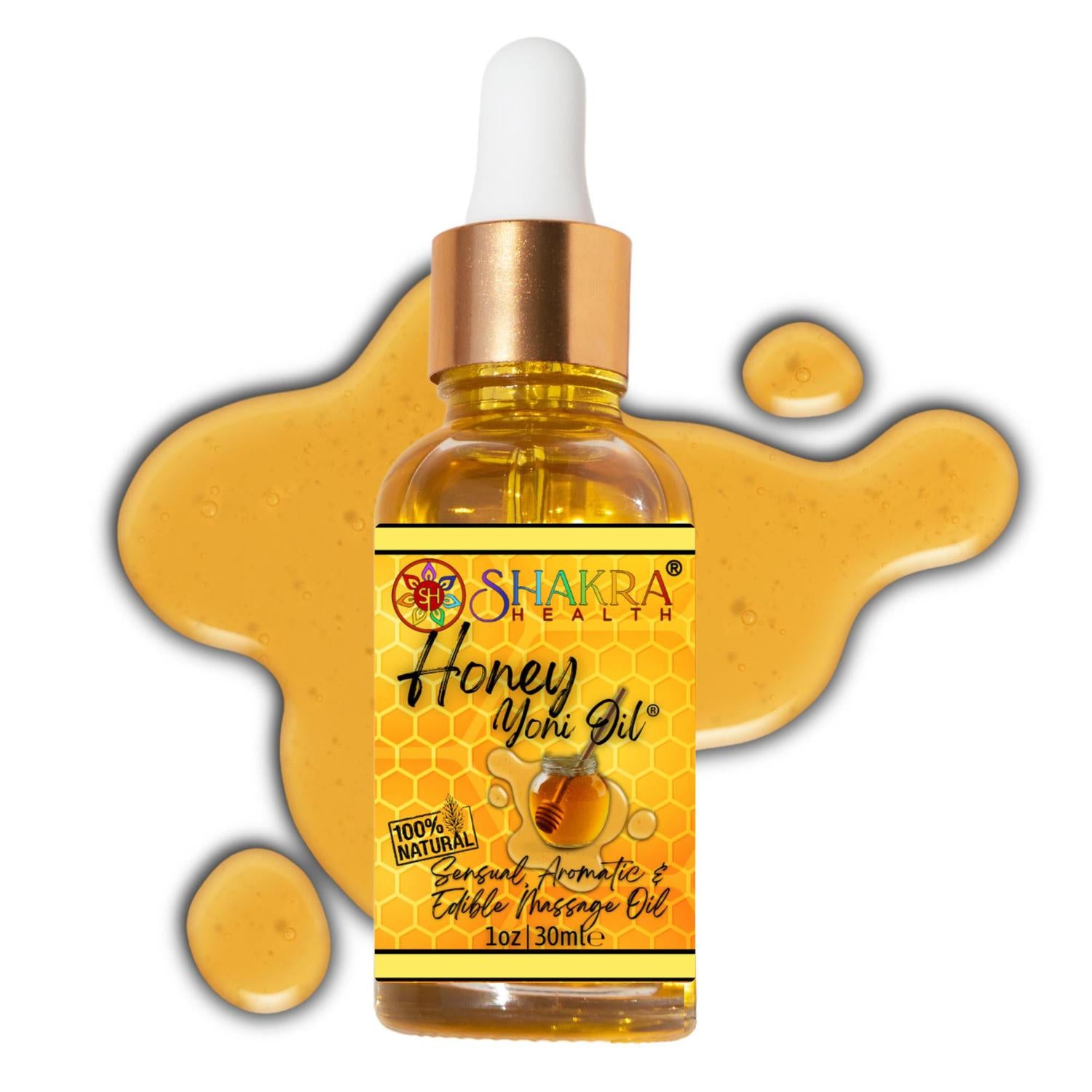 Organic Honey Yoni Oil - Massage, Skin, Body, Beard & PH Balance - The ultimate organic, honey-flavoured Yoni Oil! Use for PH balance, intimate care, massage, aftershave, and more. UK made. Buy Now at Sacred Remedy