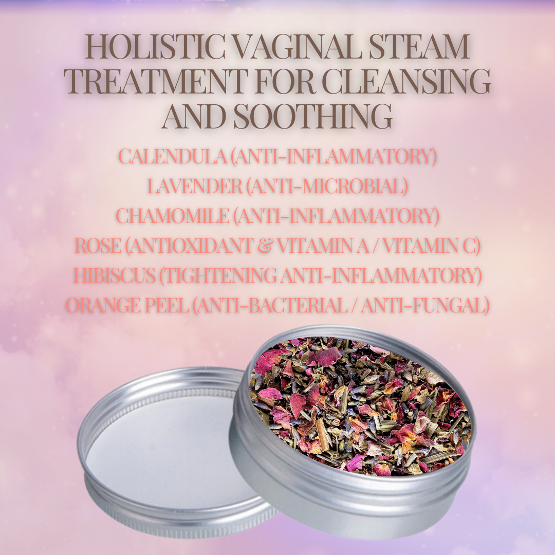 Buy Nourish Your Inner Sanctuary with Organic Yoni Steam Herbs - Indulge in a restorative self-care ritual with our soothing Yoni Steam Herbs. Crafted with a blend of 100% organic botanicals (like chamomile, lavender, and calendula), these herbs are designed to promote wellness and relaxation. at Sacred Remedy Online